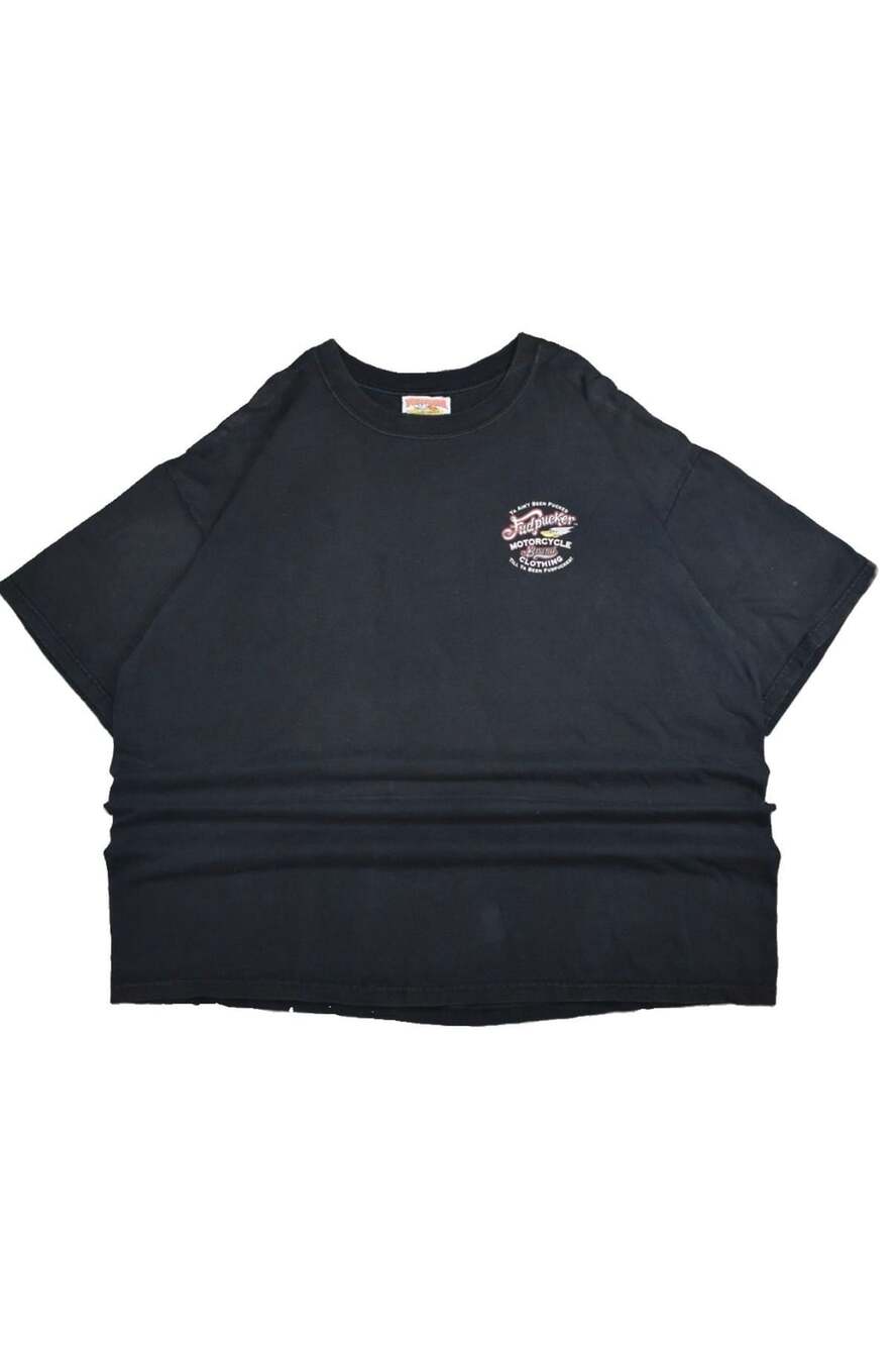 Vintage Fudpucker Trading Company Motorcycle Graphic T-Shirt 2X Black
